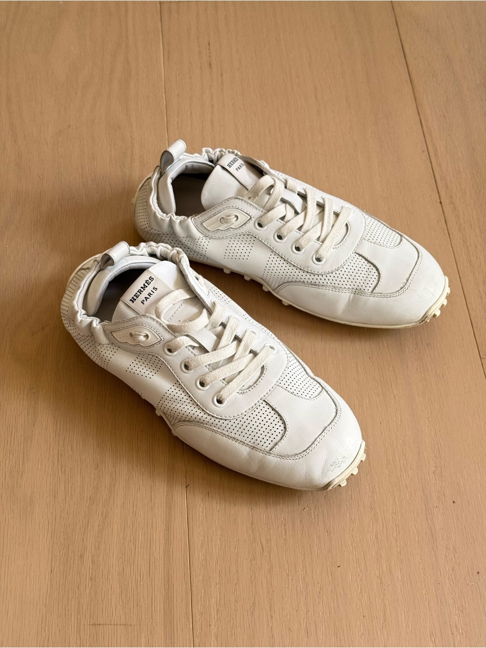 Hermes perforated leather sneaker